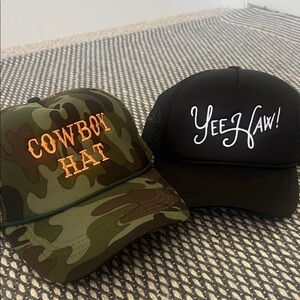 Camouflage and Black Trucker Hat Bundle